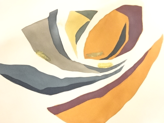 JAPANESE KIMONO / ANTIQUE NAGOYA OBI / SHIOZE / ABSTRACT PATTERN / ARTIST WORK